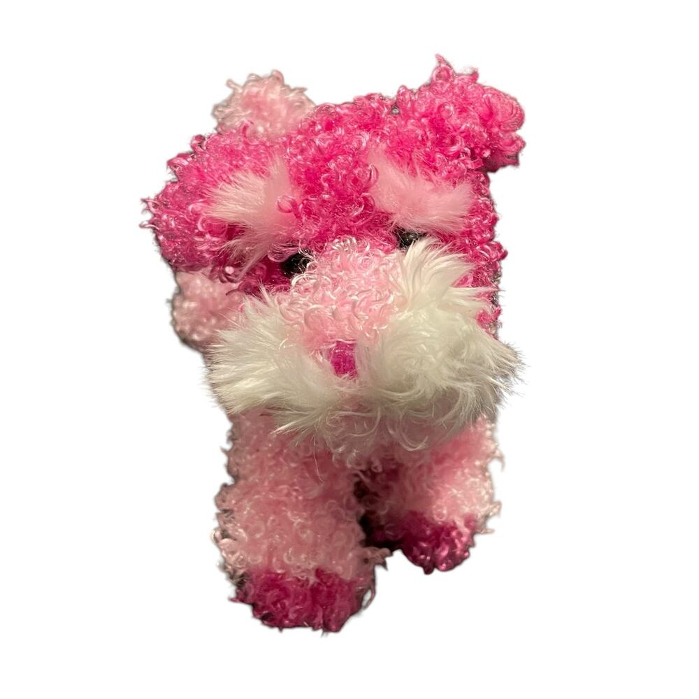 Ty Pinky Glitters Plush Dog 6" Pink White Stuffed Animal Pup Nursery Toy Vintage - Picture 4 of 12